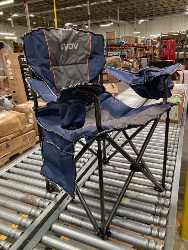 Photo 1 of ALPS Mountaineering King Kong Camping Chairs for Adults with Mesh Cup Holders and Pockets, Built Durable and Reliable with Compact Foldable Steel Frame, Blue ***(OPEN BOX, BOX RIPPED/TORN)***