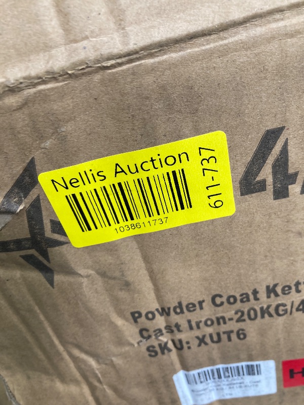 Photo 1 of Yes4All Color Code Cast Iron Powder Coated Kettlebell with Large Handle & Flat Base, H - Green - 20 KG / 44 LB