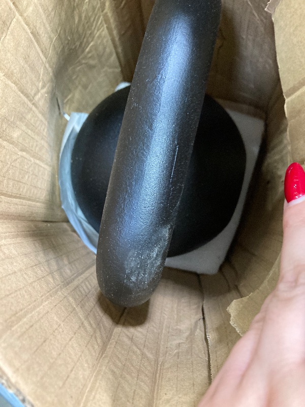 Photo 1 of Yes4All Color Code Cast Iron Powder Coated Kettlebell with Large Handle & Flat Base, H - Green - 20 KG / 44 LB