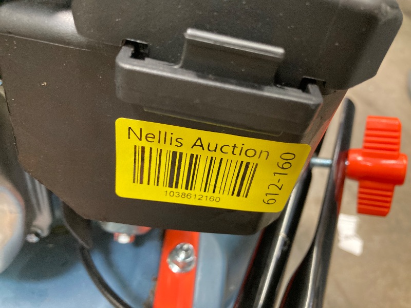 Photo 1 of ***MISSING A WHEEL****SENIX Gas Lawn mower, 18in Cutting Blade / 19in Cutting Deck, 144cc 4-Cycle Engine Push Mower with Side Discharge
