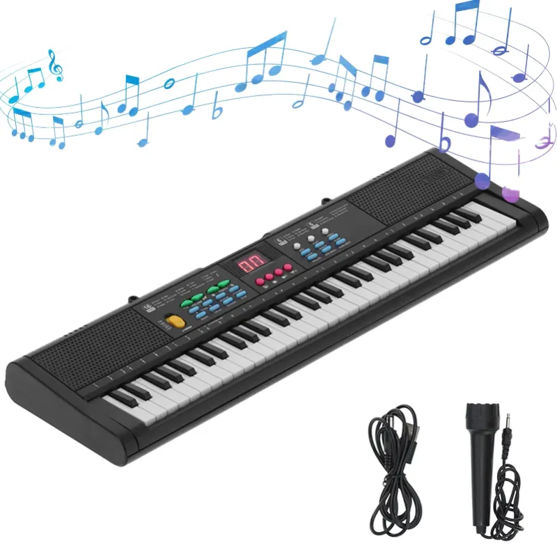 Photo 1 of ***NO POWER CORD**61 Keys Keyboard Piano, Electric Piano with Microphone Built-In Speaker 6 Demo Songs Gift Musical Instrument for Beginners, Teens (Black)
