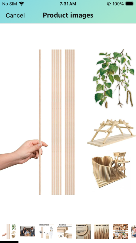 Photo 1 of 10 PCS Birch Wooden Dowel Rods 24 Inch - Unfinished Long Wood Rod 24" x 1/2" Wooden Dowels for Crafts Sticks 24 inch Birch Craft Supplies & Materials for DIY Projects