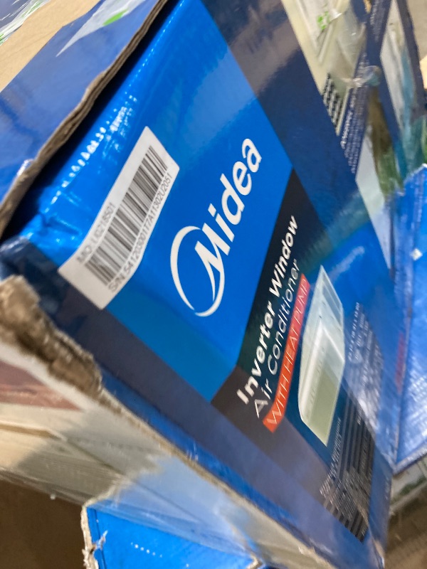 Photo 1 of Midea 12,000 BTU Smart Inverter Air Conditioner Window Unit with Heat and Dehumidifier – Cools up to 550 Sq. Ft., Energy Star Rated, Quiet Operation, Electronic Controls, Remote Control, White