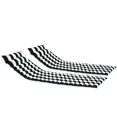 Photo 1 of 2PCS Set 72.83 x 23.62 in. Outdoor Chaise Lounge Cushion Replacement Cushion?Black White Stripe