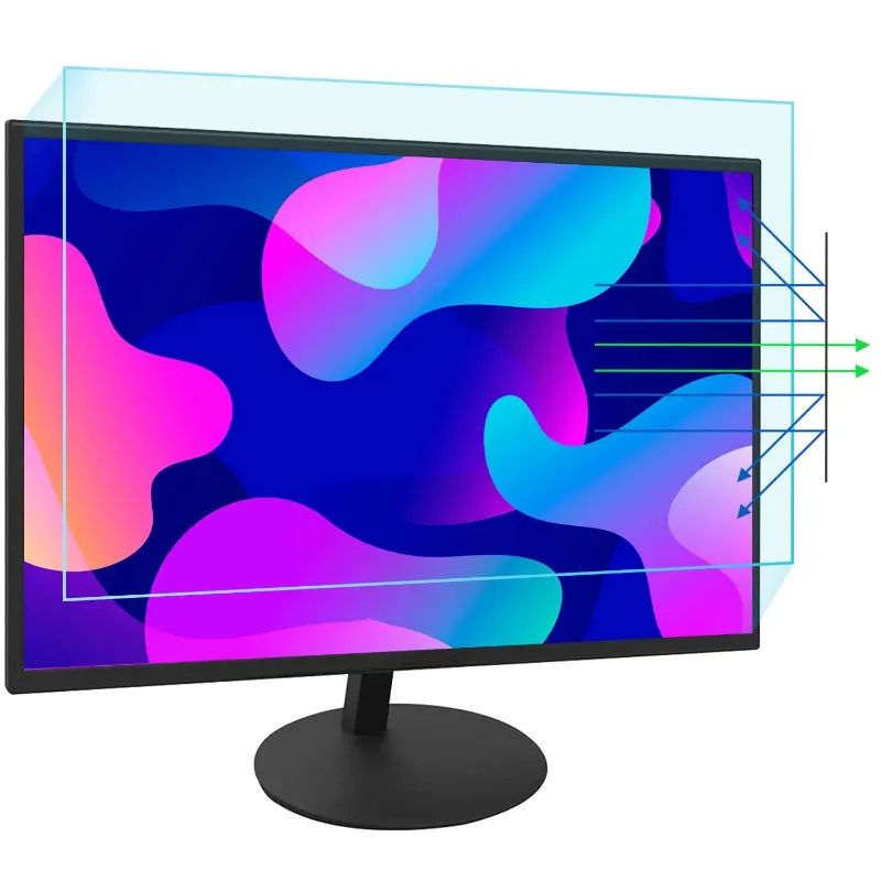 Photo 1 of 32 inch Computer Anti Blue Light Screen Filter for 16:9 Widescreen Monitor Screen Protector, Desktop Monitor Anti Scratch Film for Standard or Curved, Eye Care & Anti Glare Film
