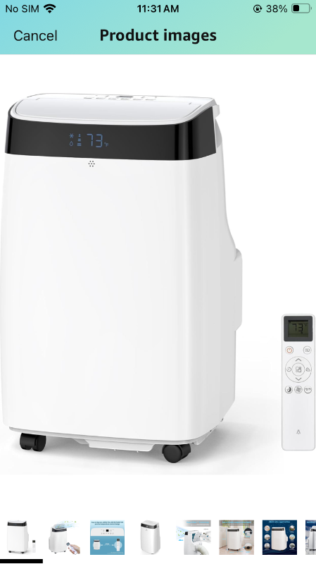 Photo 1 of 10000 BTU Portable Air Conditioner - 4 - in - 1 Unit with Remote, Ideal for Cooling 450 Sq.Ft Spaces like Bedrooms and Offices