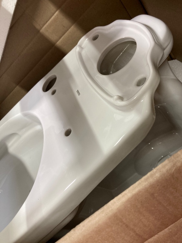 Photo 1 of ***BOX 1 OF 3 ONLY/JUST THE BOWL/NO TANK,LID OR SEAT***TOTO® Drake® Two-Piece Elongated 1.28 GPF Universal Height TORNADO FLUSH ® Toilet with 10 Inch Rough-in CEFIONTECT® and SoftClose® Seat WASHLE