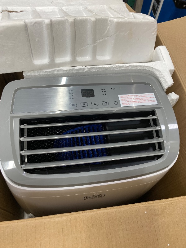 Photo 1 of **PARTS ONLY**BLACK+DECKER 10,000 BTU Portable Air Conditioner for Rooms up to 450 Sq. with Remote Control, White