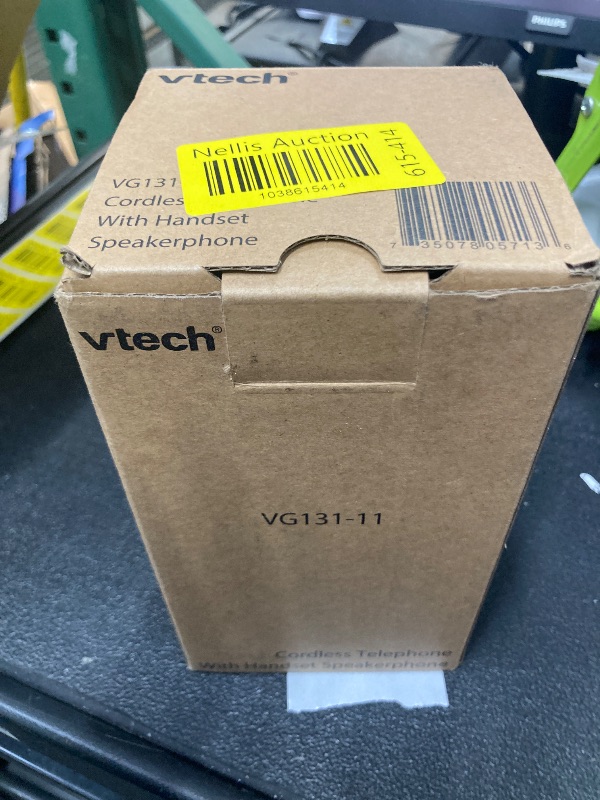 Photo 1 of [New] VTech VG131-11 DECT 6.0 Cordless Phone - Bluetooth Connection, Blue-White Display, Big Buttons, Full Duplex, Caller ID, Easy Wall Mount, 1000ft Range (Black)