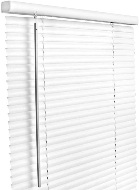 Photo 1 of 1 in. Vinyl Cordless Blinds, White - 72 W x 64 in.H