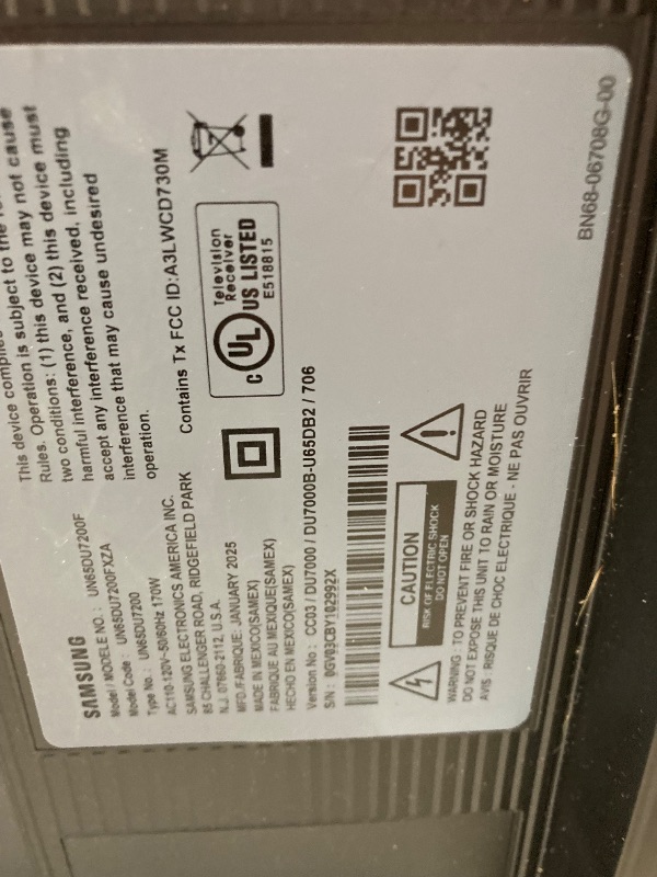 Photo 1 of ***Broken***
TV Samsung