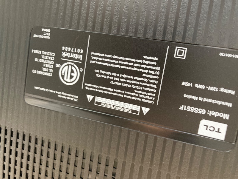 Photo 1 of ***PARTS ONLY***
TCL 65-Inch Class S5 UHD 4K LED Smart TV with Fire TV (65S551F, 2024 Model), Dolby Vision, HDR PRO+, Dolby Atmos, Alexa Built-in with Voice Remote, Apple AirPlay 2 Compatibility, Streaming Television