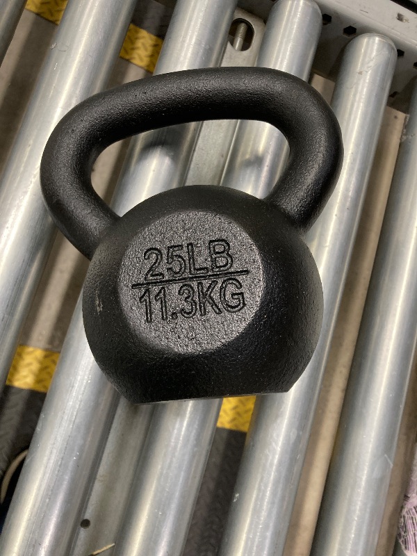 Photo 1 of 1 Single Weight, Yes4All 25lb Kettlebell Cast Iron for Dumbbell Weights Exercises, Gym, Fitness, Full Body Workout Equipment Push up, Grip and Strength Training, ***(1 Single Weight)***