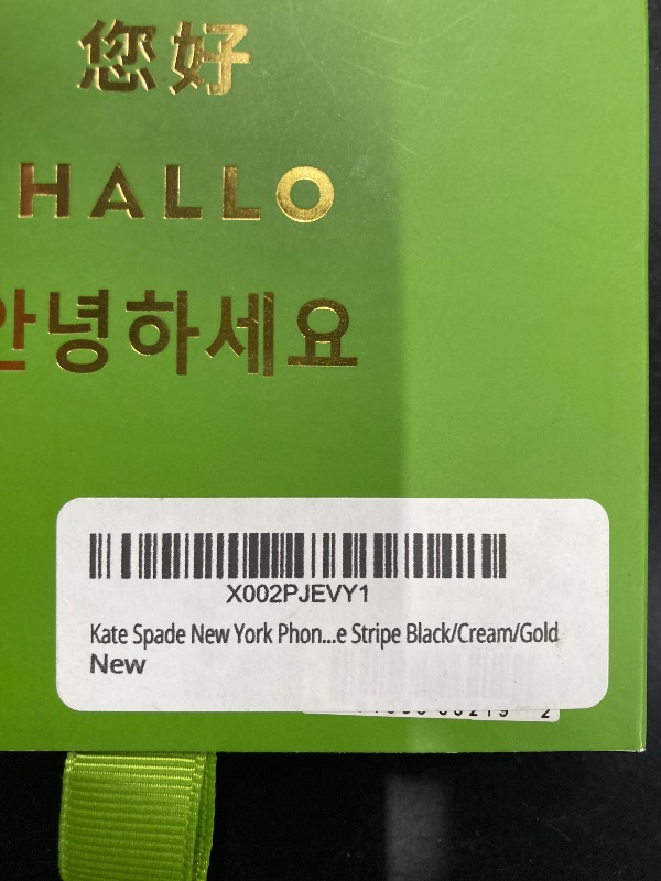 Photo 1 of 2 Pack Kate Spade New York Phone Case | for Samsung Galaxy S9 Plus | Protective Clear Crystal Phone Cases with Slim Design and Drop Protection - Charlotte Stripe Black/Cream/Gold