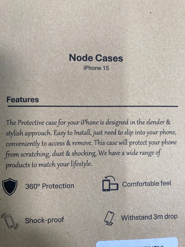 Photo 1 of 2 Pack Node Cases Compatible with iphone 15 Clear, Shock-proof,  
