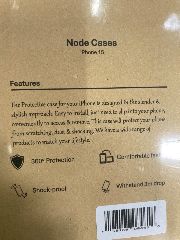 Photo 1 of 2 Pack Node Cases Compatible with iphone 15 Clear, Shock-proof,  