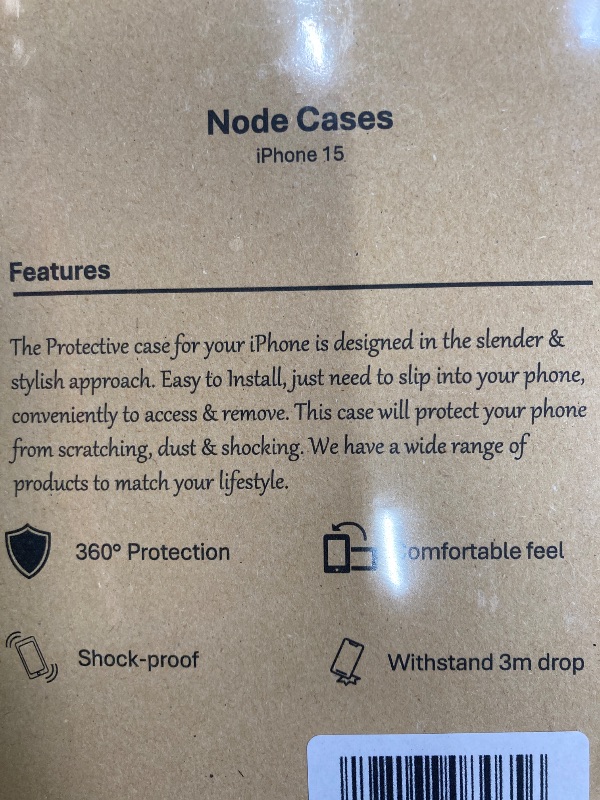 Photo 1 of 2 Pack Node Cases Compatible with iphone 15 Clear, Shock-proof,  