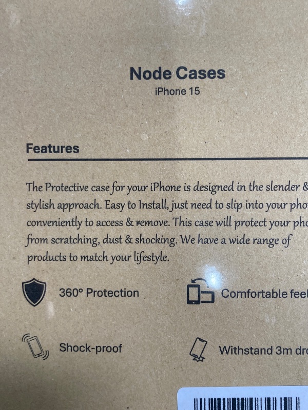 Photo 1 of 2 Pack Node Cases Compatible with iphone 15 Clear, Shock-proof,  
