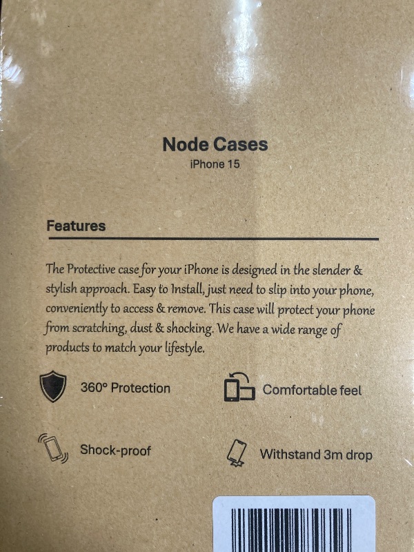 Photo 1 of 2 Pack Node Cases Compatible with iphone 15 Clear, Shock-proof,  