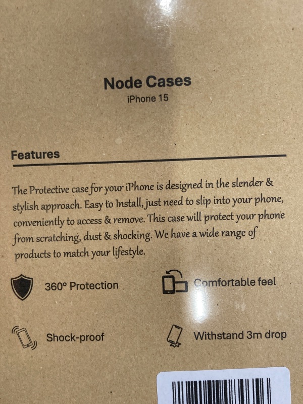 Photo 1 of 2 Pack Node Cases Compatible with iphone 15 Clear, Shock-proof,  