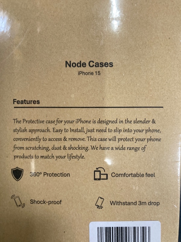 Photo 1 of 2 Pack Node Cases Compatible with iphone 15 Clear, Shock-proof,  