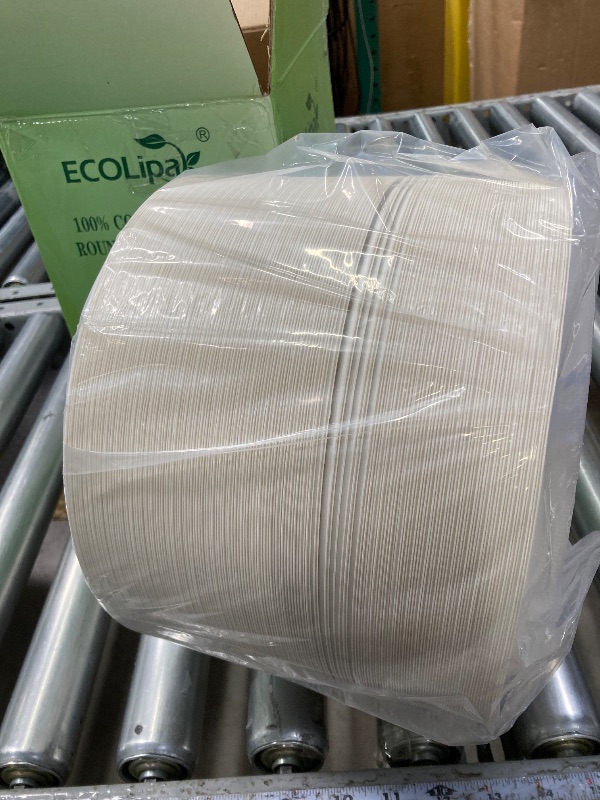 Photo 1 of 100% Compostable Paper Plates Heavy Duty - 100 Pack Biodegradable Disposable Plates – 9” Brown Disposable Dinner Plates Made of Eco-Friendly, Natural Unbleached Sugarcane Bagasse, Microwavable Plates