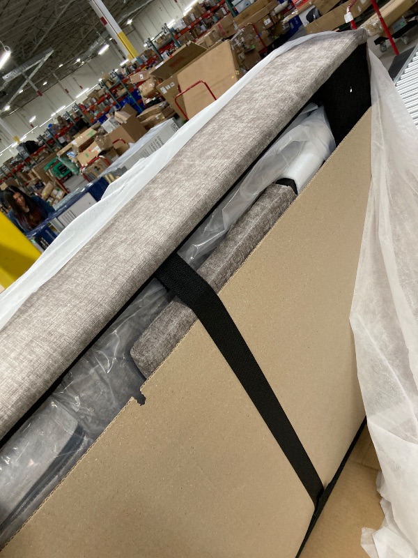 Photo 1 of ***BOX 2 OF 3 ONLY/INCOMPLETE SET**YESHOMY Convertible Sectional Sofa U-Shaped Couch with Soft Modern Cotton Chenille Fabric for Living Room, Oversized Seats with Comfortable Backrest, Gray