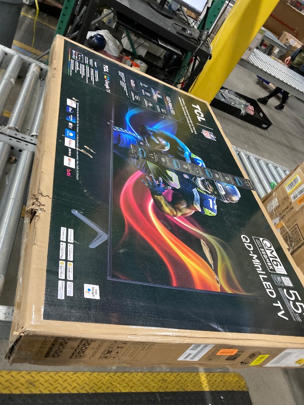 Photo 1 of TCL 55-Inch QM6K QLED 4K Smart QD-Mini LED TV with Google TV (55QM6K, 2025 Model) Dolby Vision IQ, Dolby Atmos, HDR, Game Accelerator up to 240Hz, Voice Remote, Works with Alexa, Streaming Television