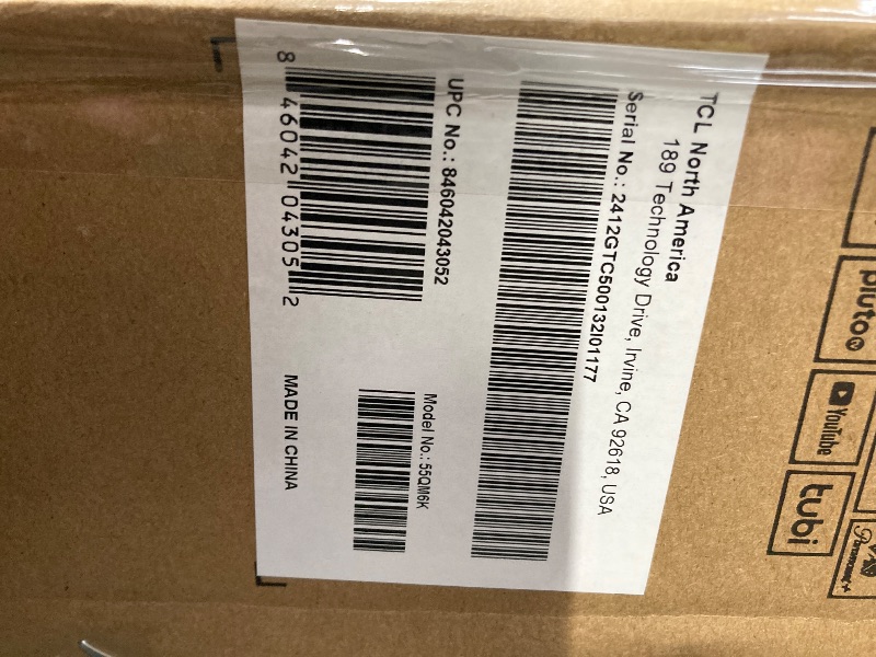 Photo 1 of TCL 55-Inch QM6K QLED 4K Smart QD-Mini LED TV with Google TV (55QM6K, 2025 Model) Dolby Vision IQ, Dolby Atmos, HDR, Game Accelerator up to 240Hz, Voice Remote, Works with Alexa, Streaming Television