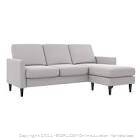 Photo 1 of  ++2 BOX++++NOT COMPLETE++++Furmax Sectional Couches for Living Room, U-Shaped Sofa Couch with Linen Fabric, 4 Seat Sofa Set with Double Chaise for Apartment (Fabric, Grey)
