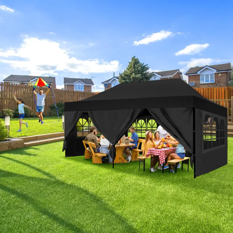 Photo 1 of ++SIMILAR+++Party Tent Anthracite Outdoor Gazebo, Waterproof Canopy Shade, Camping Tent, Portable Sun Shelter for Patio, Backyard, Garden, Beach, 19.7 x 9.8 x 10.1 ft
