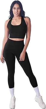 Photo 1 of 
***ONLY THE TOP/MISSING BOTTOMS**Women's 2 Piece Workout Set | Seamless Gym Outfits for Fitness, Yoga, Pilates & Activewear SIZE LARGE