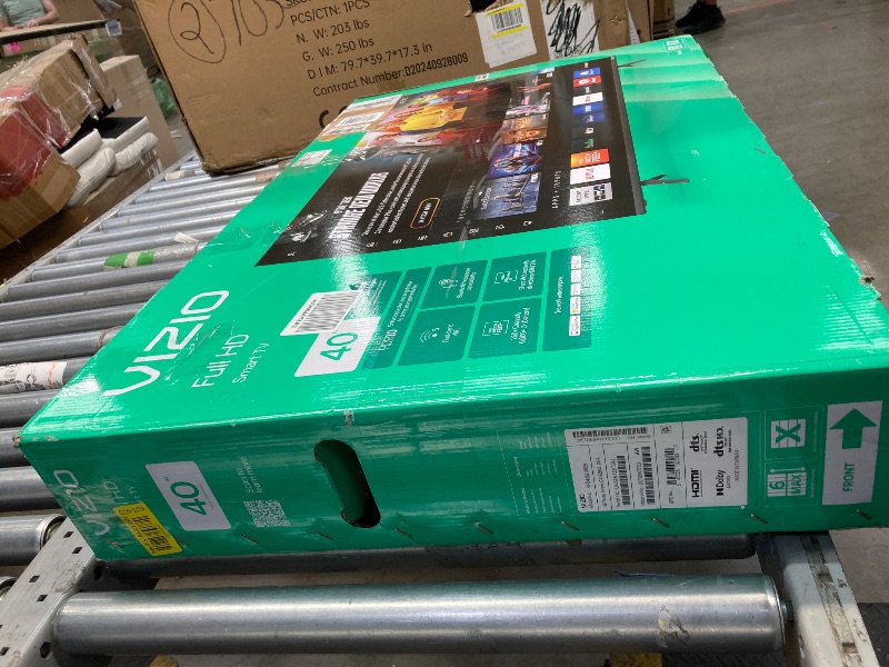 Photo 1 of ***PARTS ONLY***
VIZIO 40-inch Full HD 1080p Smart TV with DTS Virtual: X, Alexa Compatibility, Google Cast Built-in, Bluetooth Headphone Capable, (VFD40M-08 New)