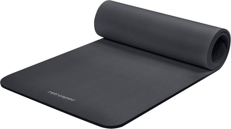 Photo 1 of **PACK OF 2**DGQPLPD Yoga Mat, 1/2-Inch Extra Thick High Density Exercise Mat, Anti-Tear Exercise Yoga Mat with Carrying Strap, Suitable for Various Yoga Exercises