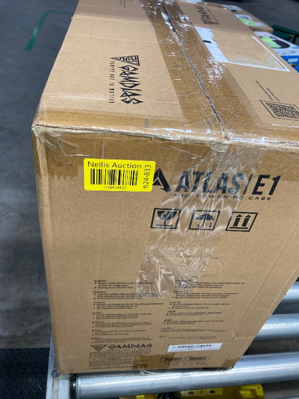 Photo 1 of GAMDIAS ATX Mid Tower Computer Case with Tempered Glass, Gaming PC Case w/Temperature Display LCD & 3X 120mm ARGB Fans, Support Up to 5X Fans, 240mm AIO/Radiator, 340mm GPU/VGA, 160mm CPU Air Cooler
