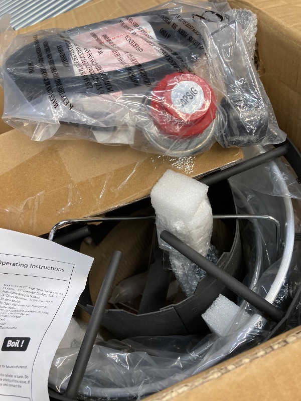 Photo 1 of ***MISSING PARTS ****VIVOHOME 30 Qt. Aluminum Turkey Deep Fryer Pot with Injector Thermometer Kit and 54, 000 BTU Outdoor Propane Stove Burner Stand for 20 Lbs Turkey