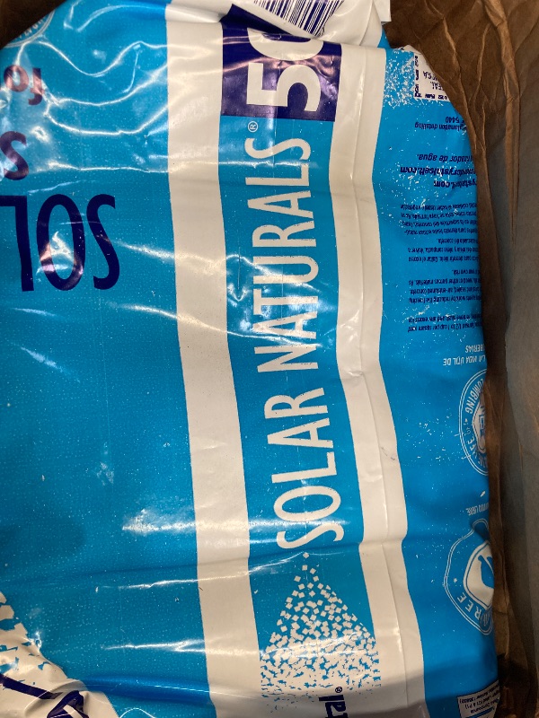 Photo 1 of Diamond Crystal 804017 Solar Naturals Water Softener Salt, 50 Lbs