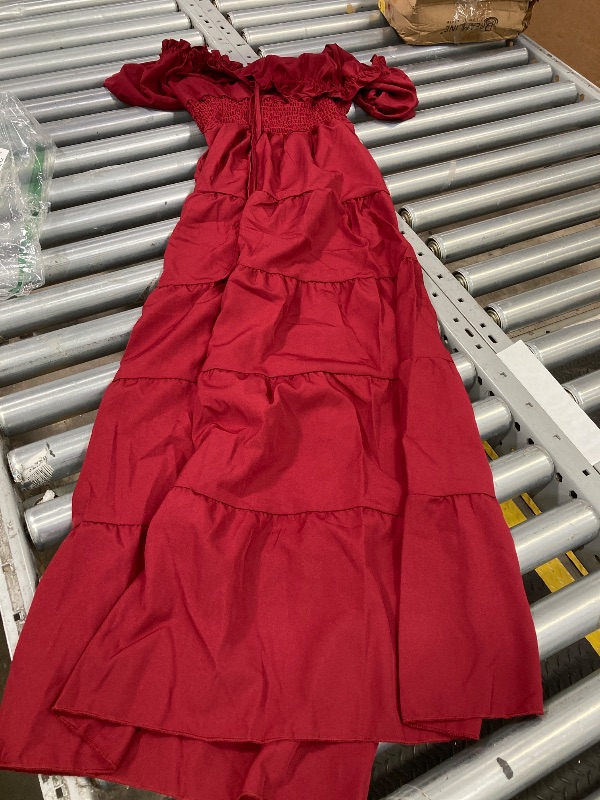 Photo 1 of 2xl/3xl ruffle sleeve red dress for girls/women