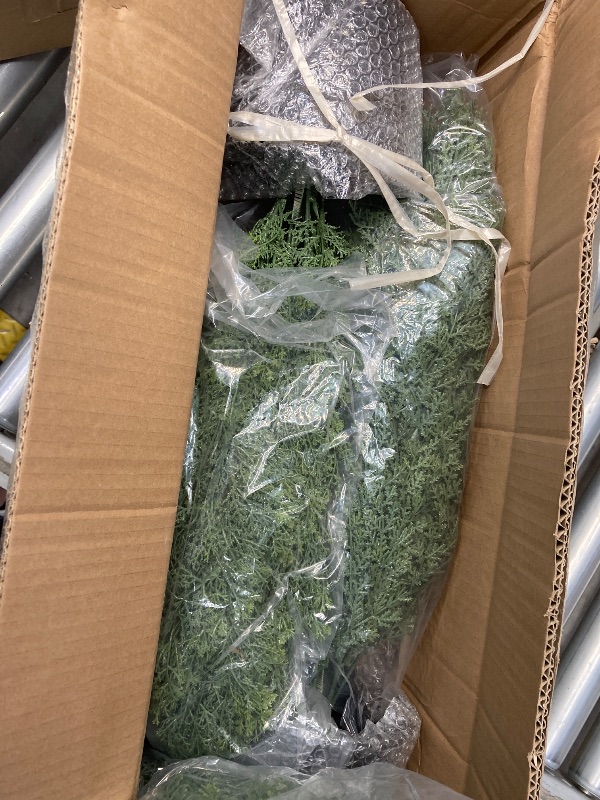 Photo 1 of 3ft Artificial Topiary Trees Beautiful Realistic Faux Cedar Pines UV Protection for Indoor Outdoor Front Porch Decorate (Christmas Tree*2)
