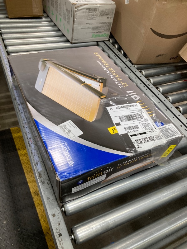 Photo 1 of Westcott 12'' TrimAir Wood Guillotine Paper Cutter & Paper Trimmer, 30 Sheet (15106)