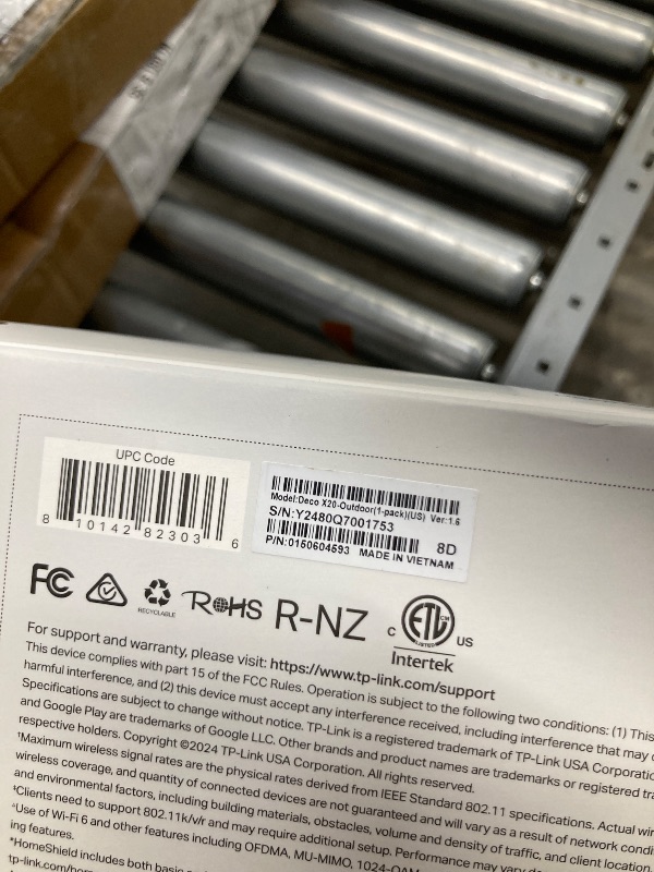 Photo 1 of TP-Link AX1800 Dual-Band Wi-Fi 6 Outdoor Mesh WiFi Extender Unit Deco X20-Outdoor (1-Pack) | Up to 2,200 sq.ft | 2 Gigabit PoE+ Ports, Waterproof | HomeShield | 3 Mounting Options | Secure by Design