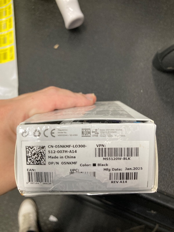 Photo 1 of **PARTS ONLY/DONT WORK PROPERLY**Dell MS5120W Mobile Pro Wireless Mouse – Wireless 2.4GHz, Bluetooth 5.0, Microsoft Swift Pair/Dell Pair (Windows 10 & 11 only), Optical LED Sensor - Black