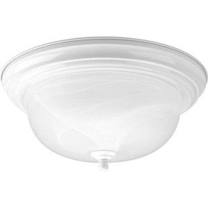 Photo 1 of 15 inch Modern 3-Light Flush Mount Ceiling Light Fixture Alabaster Glass Shade