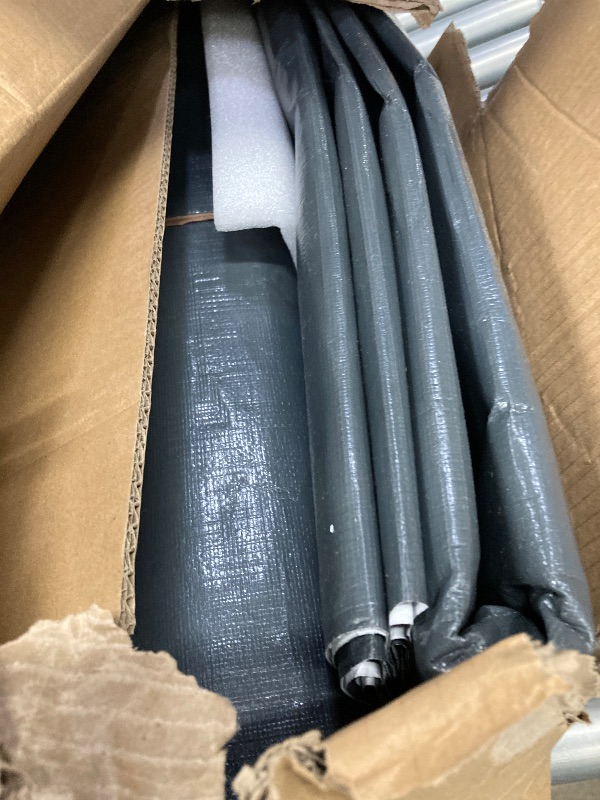 Photo 1 of ***MISSING PARTS**Outsunny 10' x 16' Carport, Heavy Duty Portable Garage Storage Tent with Large Zippered Door, Anti-UV PE Canopy Cover for Car, Truck, Boat, Motorcycle, Bike, Garden Tools, Outdoor Work, Gray