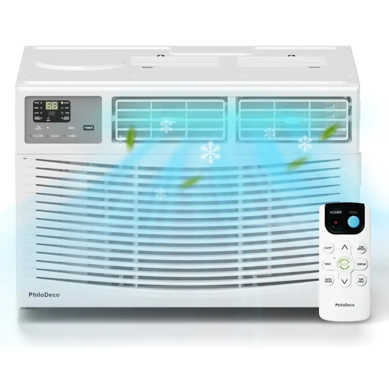 Photo 1 of ***PARTS ONLY****PhiloDeco 12000 BTU Window Air Conditioner 550 Sq Ft. Intelligent Ac Units, LED Display Screen, Operates Quietly, Energy-Saving. Timer • Sleep and ECO.with Remote Control, Dehumidifier

