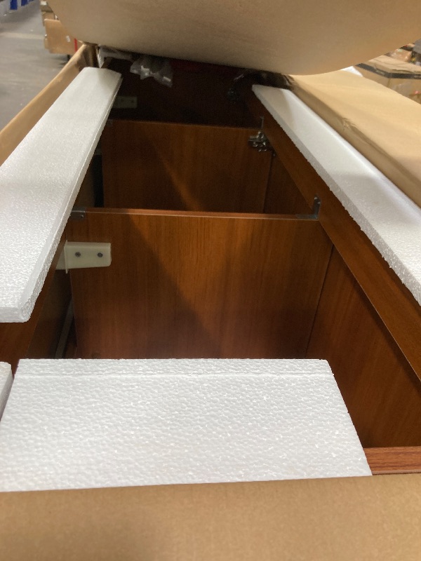 Photo 1 of **NO SINK INCLUDED**Fresca Vista 60-in Teak Double Sink Floating Bathroom Vanity ONLY