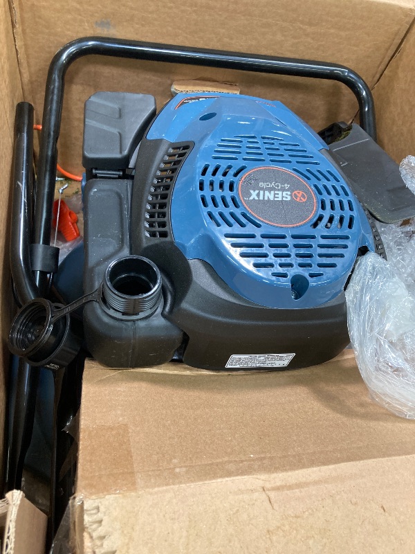Photo 1 of **Missing Parts** 
SENIX Gas Lawn mower, 18in Cutting Blade / 19in Cutting Deck, 144cc 4-Cycle Engine Push Mower with Side Discharge
