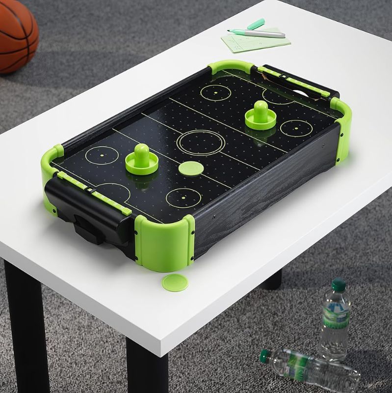 Photo 1 of 20"x12.25" NEON Wooden Tabletop AIR Hockey Game

