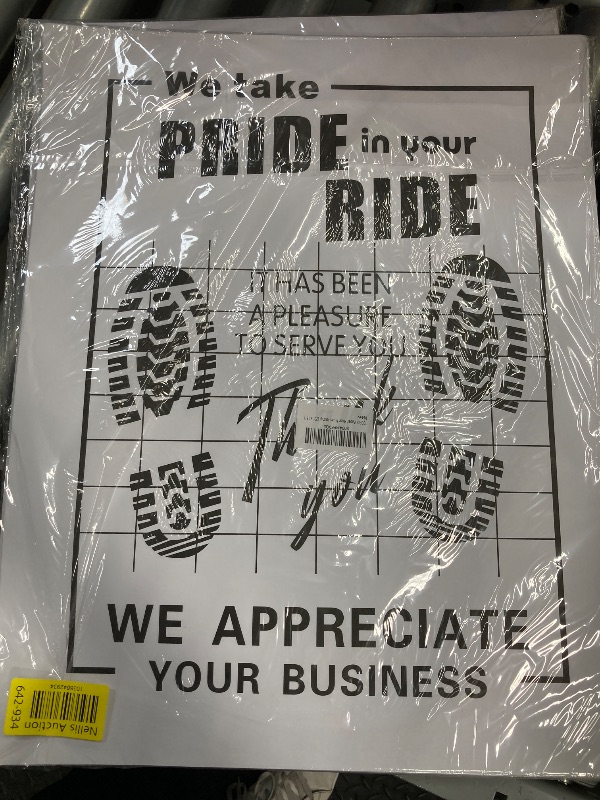 Photo 1 of 100Pcs Paper Floor Mats for Cars,Thank You Mats for Car Detailing, Disposable White Automotive Floor Mats Kraft Paper, Car Foot Pads Protective Papers, Auto Dealership (20" x 16")