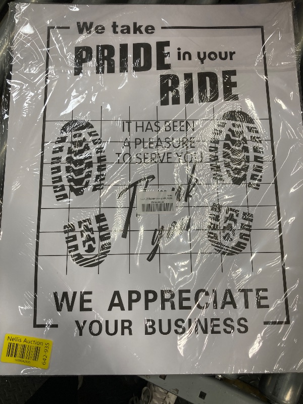Photo 1 of 100Pcs Paper Floor Mats for Cars,Thank You Mats for Car Detailing, Disposable White Automotive Floor Mats Kraft Paper, Car Foot Pads Protective Papers, Auto Dealership (20" x 16")